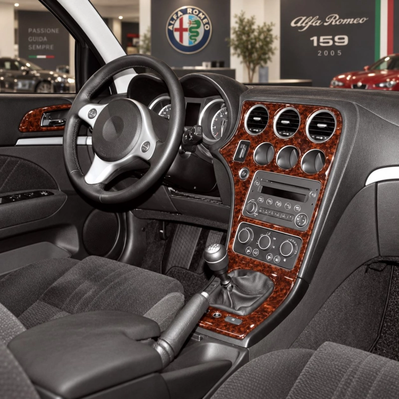 Alfa Romeo 159 2005-in poi kit rivestimento cruscotto e interni 3D 8 pezzi
