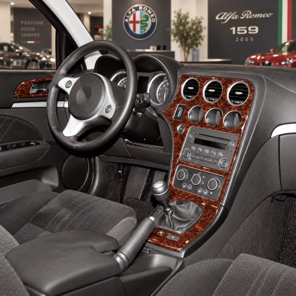 Alfa Romeo 159 2005-in poi kit rivestimento cruscotto e interni 3D 8 pezzi