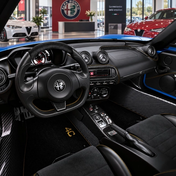 Alfa Romeo 4C 2014-2020 Coupe kit rivestimento cruscotto e interni 3D 35 pezzi