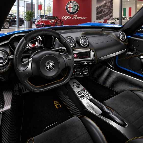 Alfa Romeo 4C 2014-2020 Coupe kit rivestimento cruscotto e interni 3D 35 pezzi