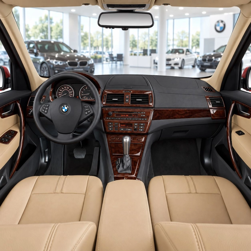 BMW X3 E83 2004-2010 kit rivestimento cruscotto e interni 3D 48 pezzi