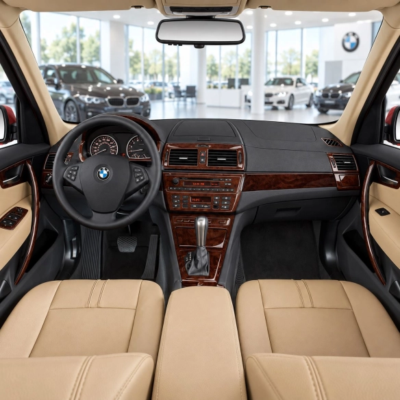 BMW X3 E83 2004-2010 kit rivestimento cruscotto e interni 3D 48 pezzi