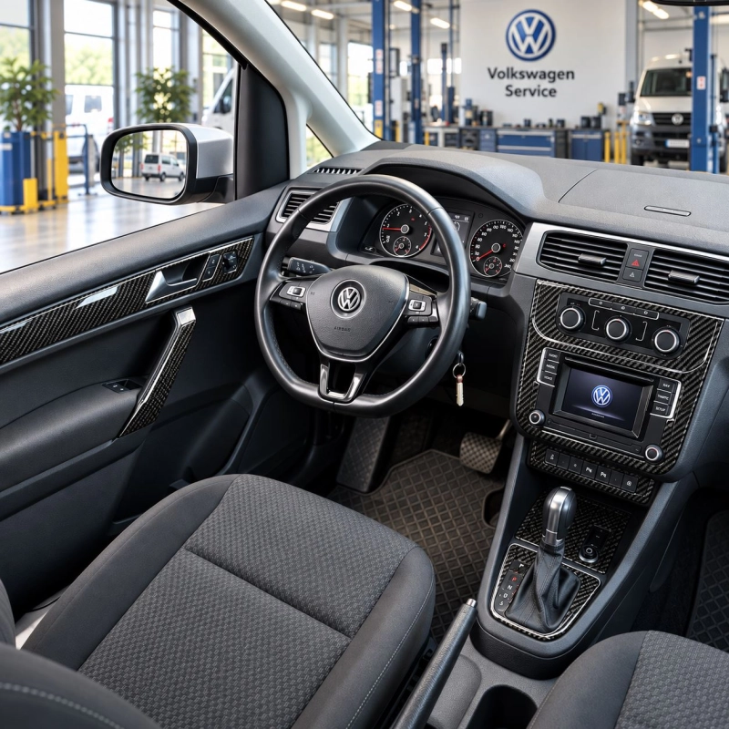 Volkswagen Caddy 2015-in poi kit rivestimento cruscotto e interni 3D 20 pezzi