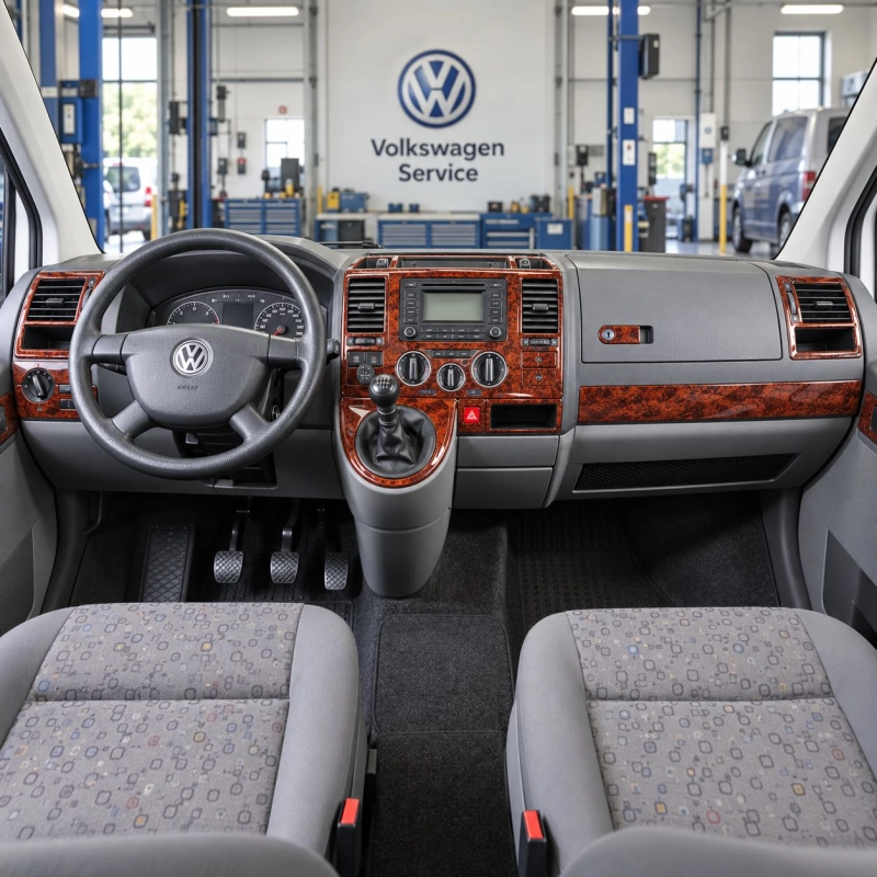 Volkswagen Transporter T5 2003-2009 kit rivestimento cruscotto e interni 3D 29 pezzi
