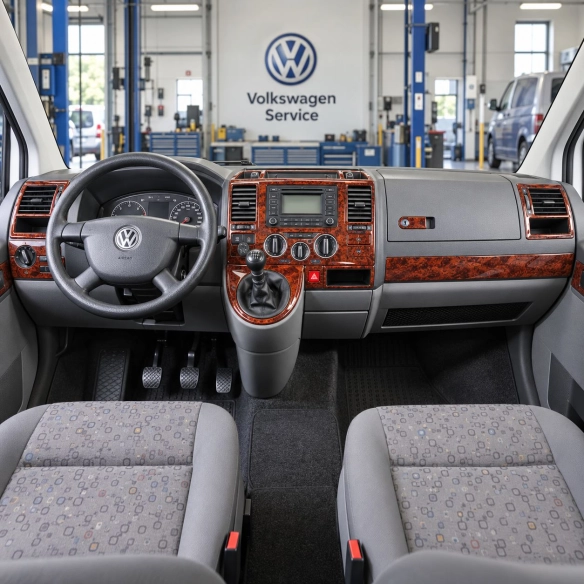 Volkswagen Transporter T5 2003-2009 kit rivestimento cruscotto e interni 3D 29 pezzi