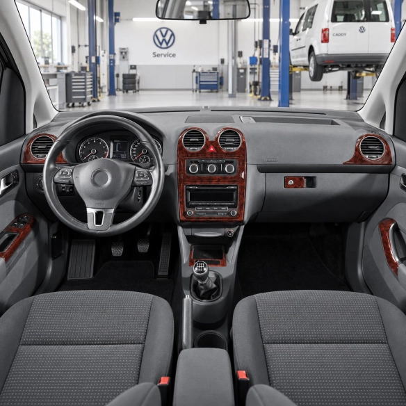 Volkswagen Caddy 2004-2009 kit rivestimento cruscotto e interni 3D 16 pezzi