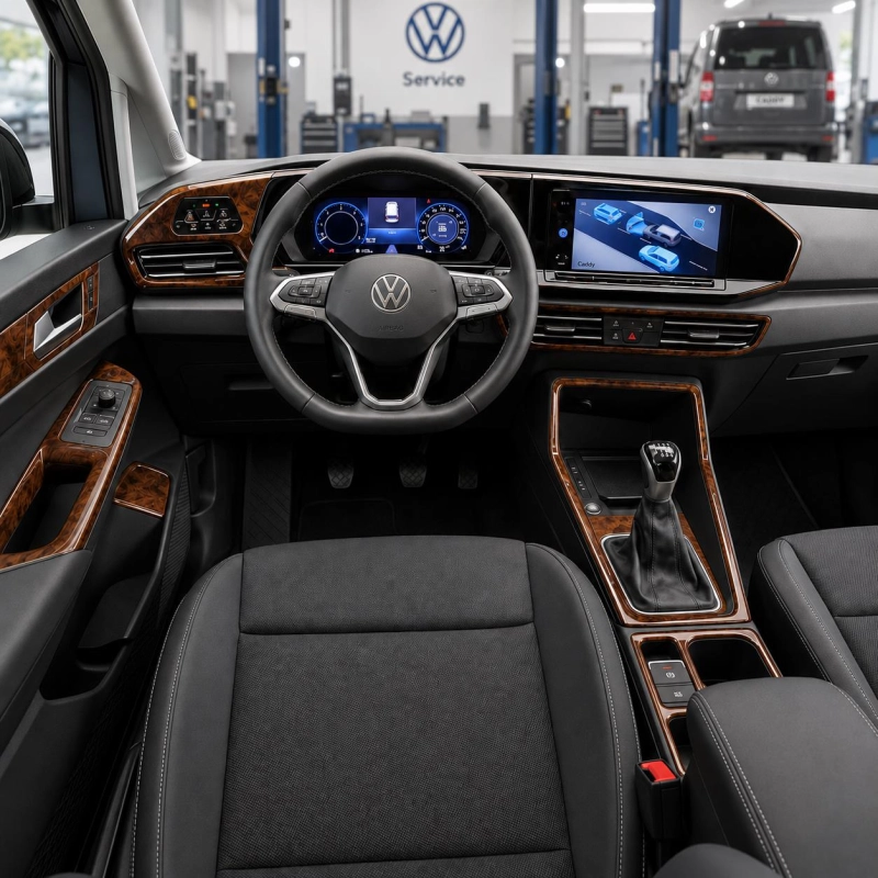 Volkswagen Caddy 2020-in poi kit rivestimento cruscotto e interni 3D 30 pezzi