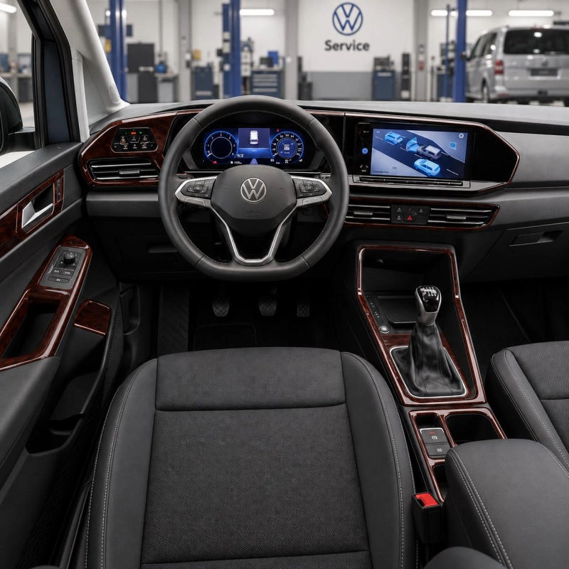 Volkswagen Caddy 2020-in poi kit rivestimento cruscotto e interni 3D 30 pezzi