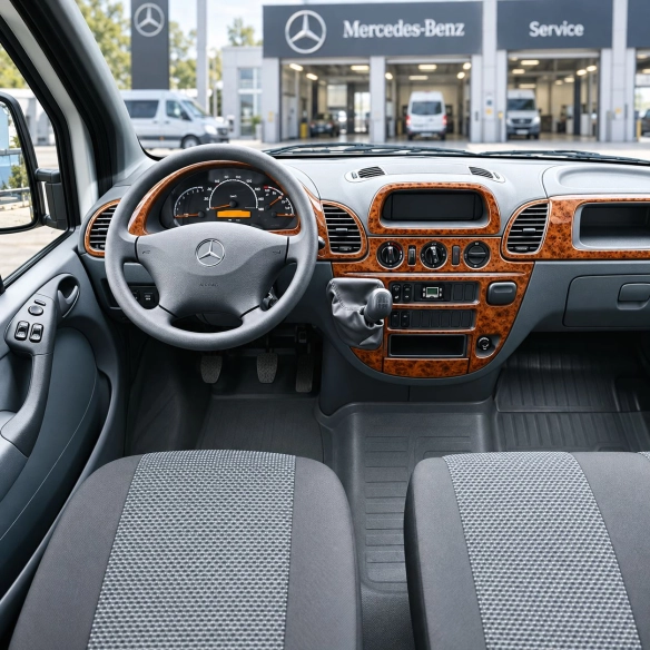 Mercedes-Benz Sprinter W903 2000-2006 kit rivestimento cruscotto e interni 3D 24 pezzi