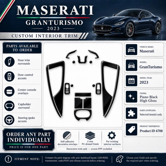 Maserati Granturismo 2023 2024 – Designer Trim – Kit completo per interni