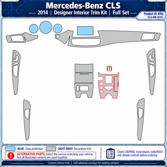 Mercedes-Benz CLS 2014 – Designer Trim – Kit completo per interni