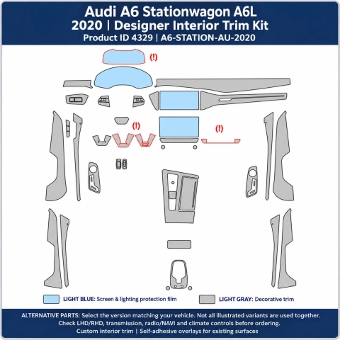 Audi A6 Stationwagon A6l 2020 – Designer Trim – Kit completo per interni