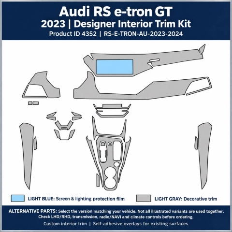 Audi Rs E Tron GT 2023 2024 – Designer Trim – Kit completo per interni