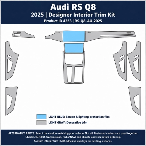 Audi Rs Q8 2025 – Designer Trim – Kit completo per interni