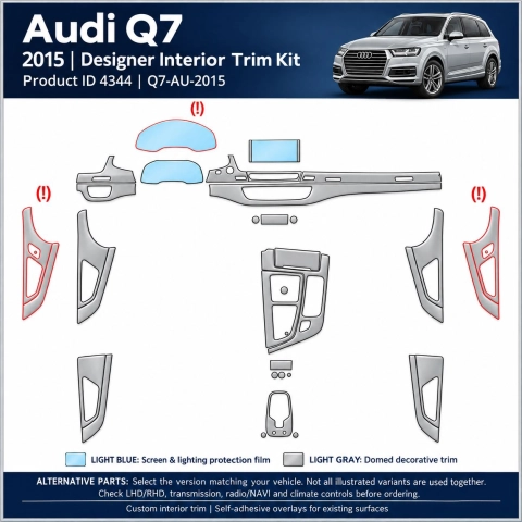 Audi Q7 2015 – Designer Trim – Kit completo per interni