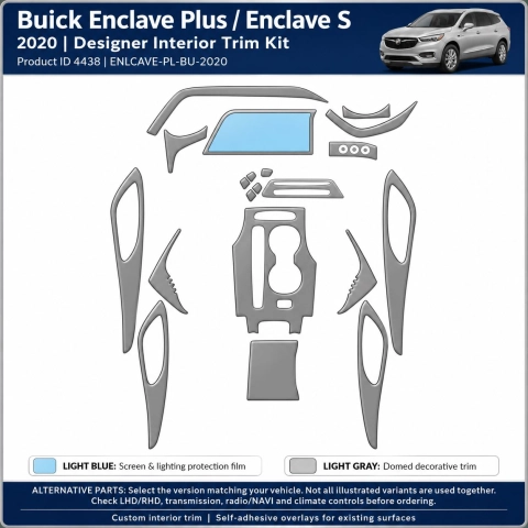 Buick Enlcave Plus Enlcave S 2020 – Designer Trim – Kit completo per interni