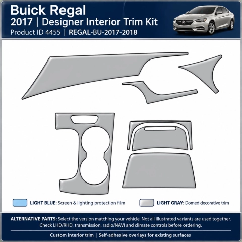 Buick Regal 2017 2018 – Designer Trim – Kit completo per interni