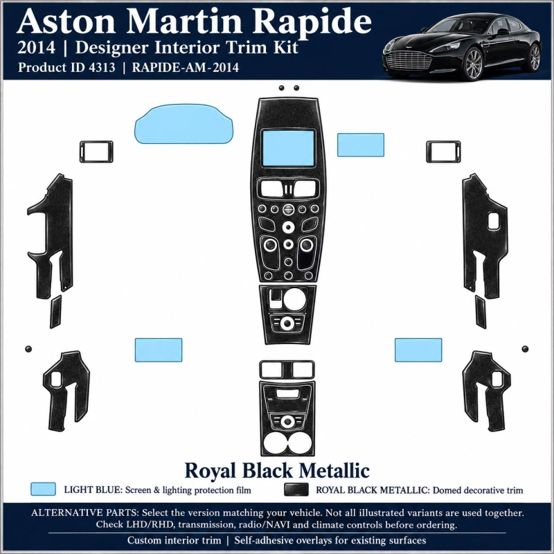 Aston Martin Rapide 2014 – Designer Trim – Kit completo per interni