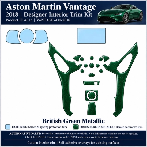Aston Martin Vantage 2018 – Designer Trim – Kit completo per interni
