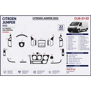 Citroen Jumper 2021 kit cruscotto 3D, 22 pezzi 2