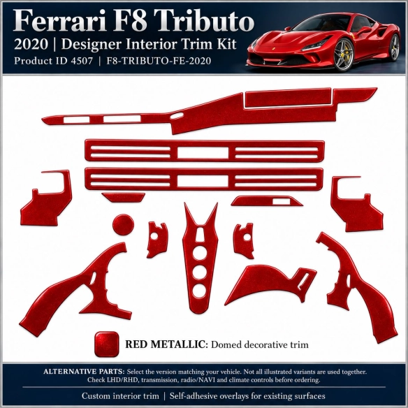 Ferrari F8 Tributo 2020 – Designer Trim – Kit completo per interni
