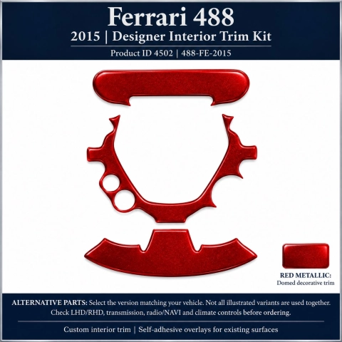 Ferrari 488 2015 – Designer Trim – Kit completo per interni