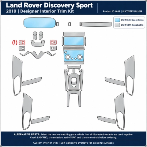 Land Rover Discovery Sport 2019 – Designer Trim – Kit completo per interni