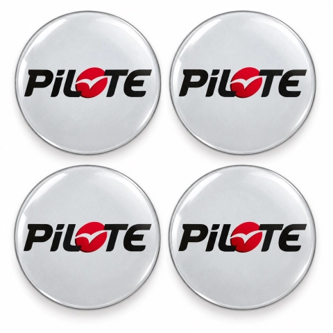 Adesivi resinati Pilote per coprimozzi – 56 mm – Set da 4