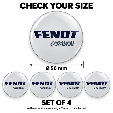 Adesivi resinati Fendt per coprimozzi – 56 mm – Set da 4 2