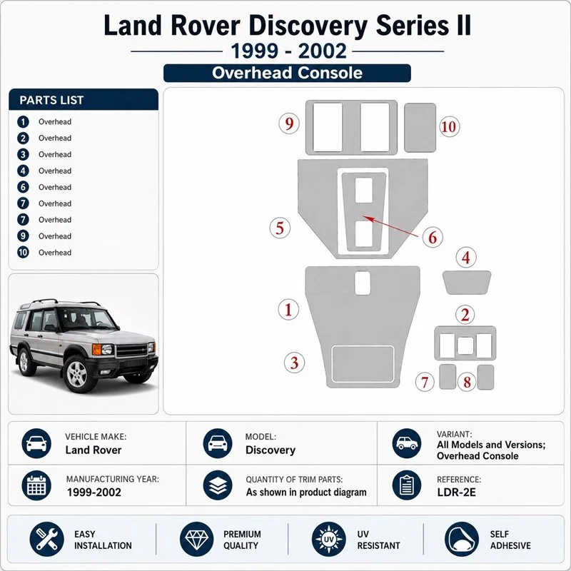 Land Rover Discovery 1999-2002 Overhead Console kit cruscotto 3D