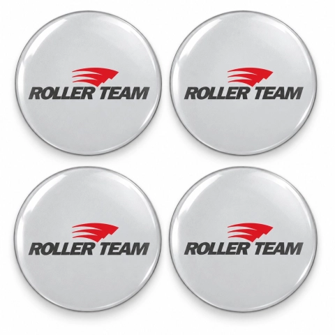 Adesivi resinati Roller Team per coprimozzi – 56 mm – Set da 4