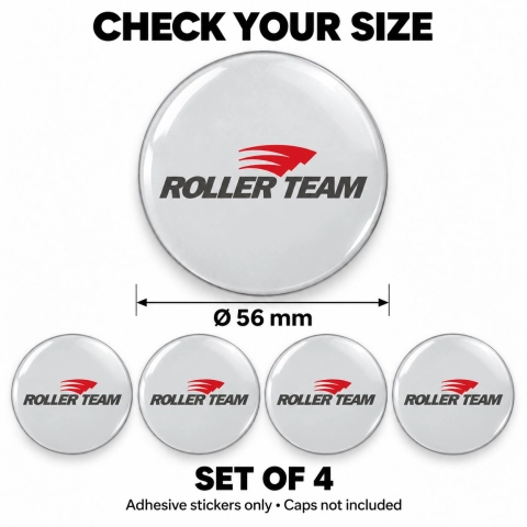 Adesivi resinati Roller Team per coprimozzi – 56 mm – Set da 4 2