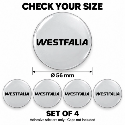 Adesivi resinati Westfalia per coprimozzi – 56 mm – Set da 4 2