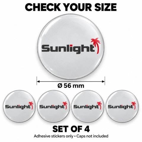Adesivi resinati Sunlight per coprimozzi – 56 mm – Set da 4 2