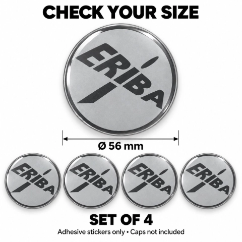 Adesivi resinati Eriba per coprimozzi – 56 mm – Set da 4 2