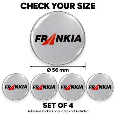 Adesivi resinati Frankia per coprimozzi – 56 mm – Set da 4 2