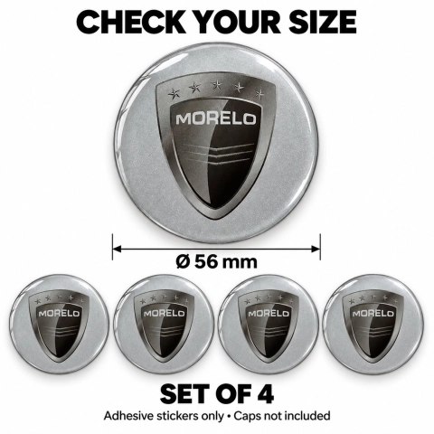 Adesivi resinati Morelo per coprimozzi – 56 mm – Set da 4 2