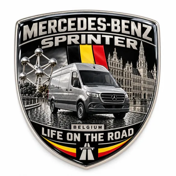 Stemma 3D posteriore e parafanghi per Mercedes-Benz Sprinter – Belgio – 90 mm