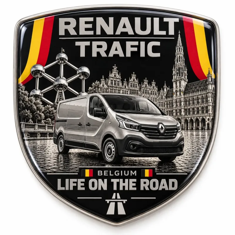 Stemma 3D posteriore e parafanghi per Renault Trafic – Belgio – 90 mm