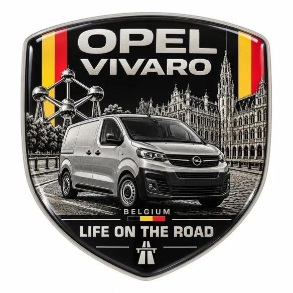 Stemma 3D posteriore e parafanghi per Opel Vivaro – Belgio – 90 mm