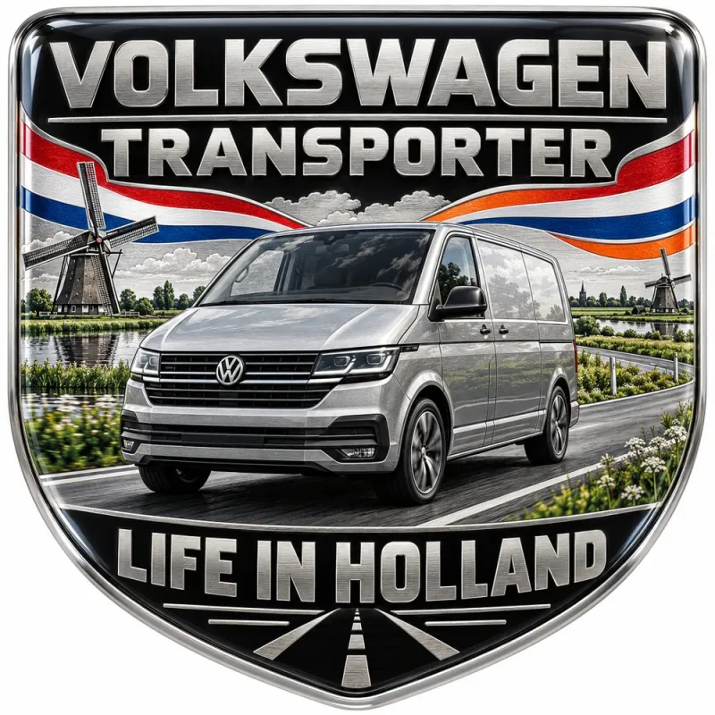 Stemma 3D posteriore e parafanghi per Volkswagen Transporter – Paesi Bassi – 90 mm