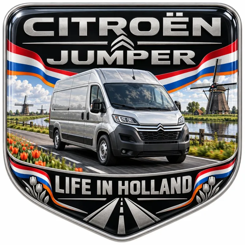 Stemma 3D posteriore e parafanghi per Citroën Jumper – Paesi Bassi – 90 mm