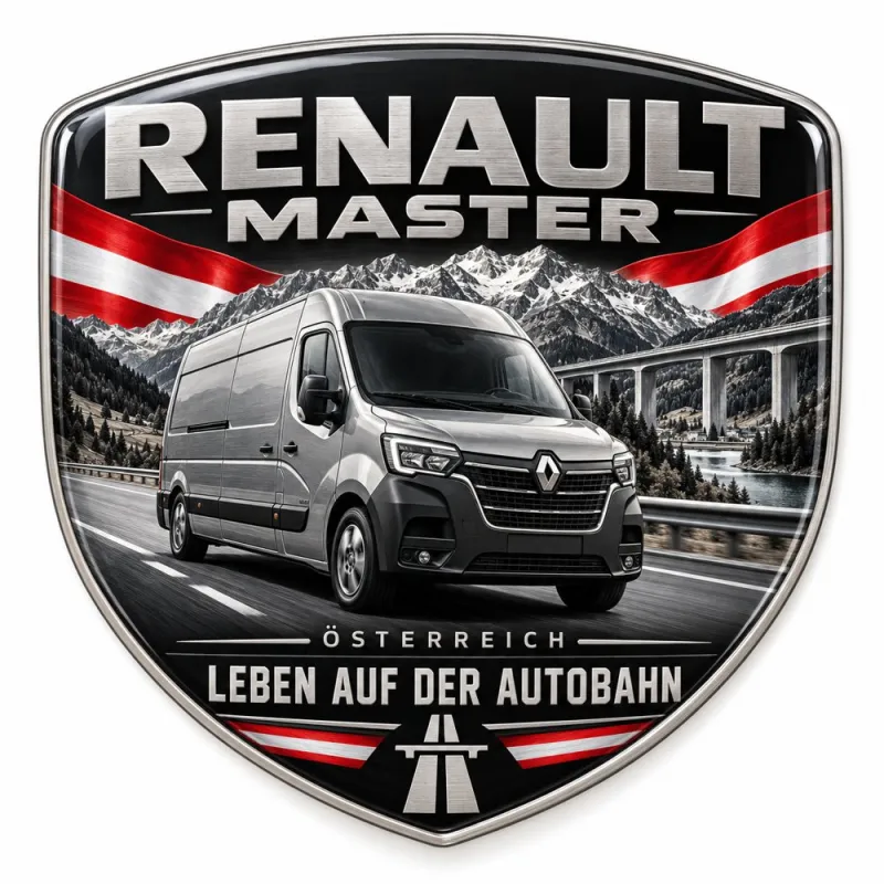Stemma 3D posteriore e parafanghi per Renault Master – Austria – 90 mm