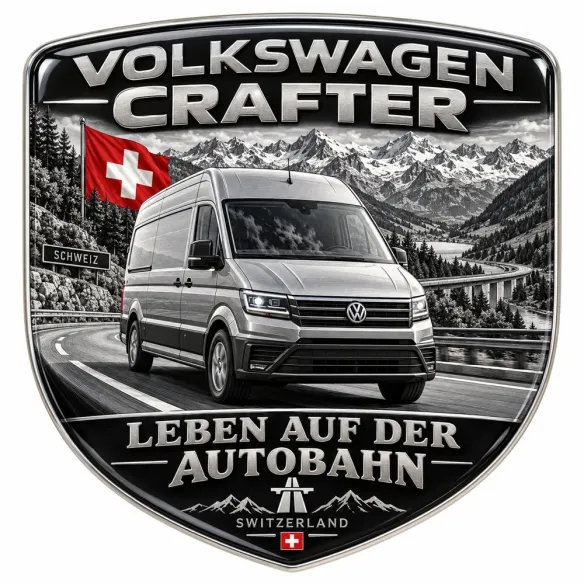 Stemma 3D posteriore e parafanghi per Volkswagen Crafter – Svizzera – 90 mm