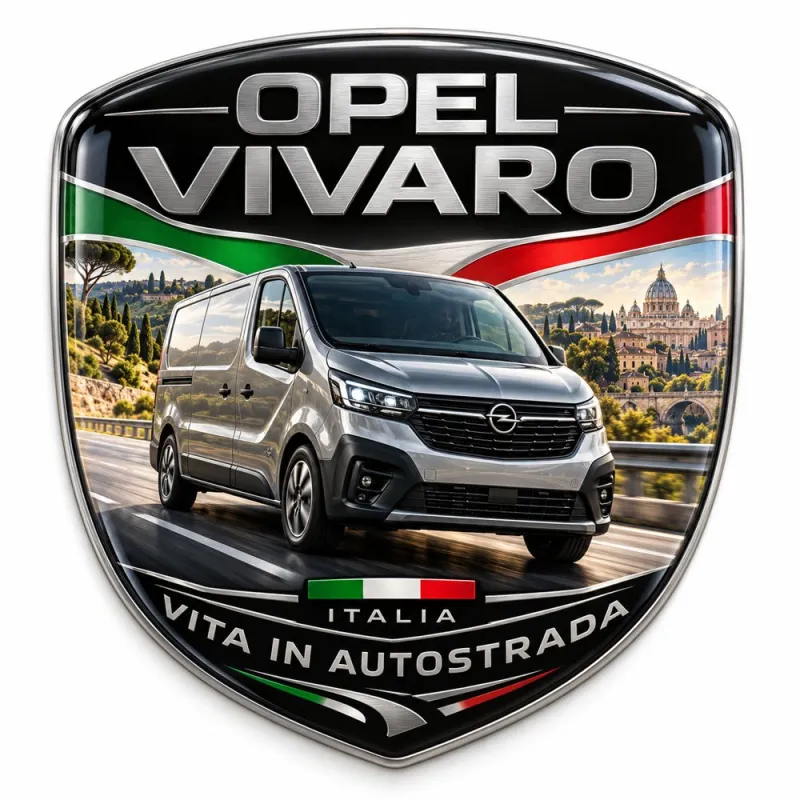 Stemma 3D posteriore e parafanghi per Opel Vivaro – Italia – 90 mm