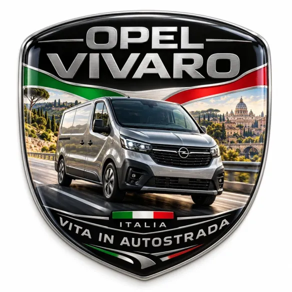 Stemma 3D posteriore e parafanghi per Opel Vivaro – Italia – 90 mm