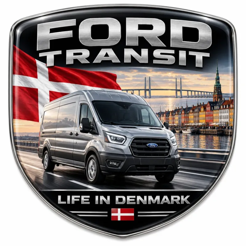 Stemma 3D posteriore e parafanghi per Ford Transit – Danimarca – 90 mm