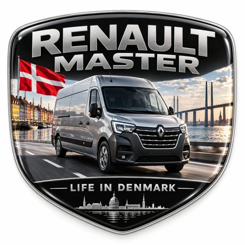 Stemma 3D posteriore e parafanghi per Renault Master – Danimarca – 90 mm