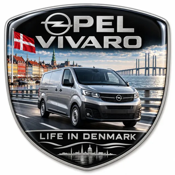 Stemma 3D posteriore e parafanghi per Opel Vivaro – Danimarca – 90 mm