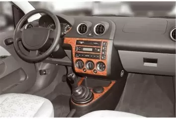 Ford Fiesta 03.02 - 08.05 Kit Rivestimento Cruscotto all'interno del veicolo Cruscotti personalizzati 7-Decori